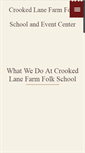 Mobile Screenshot of crookedlanefarmfolkschool.com