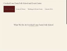 Tablet Screenshot of crookedlanefarmfolkschool.com